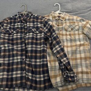 Two Patagonia Flannel Button-Downs, small!